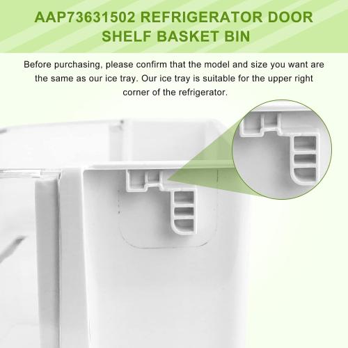 [2 PACK] AAP73631502 Refrigerator Door Shelf (Right) Replacement PD00005335 2443758 AP4563994 PS2581944 EAP2581944 compatible with LG KENMORE Refrigerator Door Shelves - BY AMI PARTS