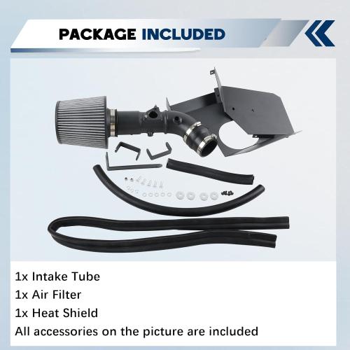 Cold Air Intake Kit w/Heat Shield Compatible With 2009-17 Toyota Corolla/ 2016-17 Scion iM 1.8L