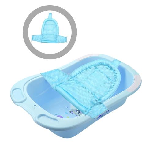 Bath Net Support Seat Breathable Mesh for Safe Comfortable Bathing Skid Shower Pad Blue