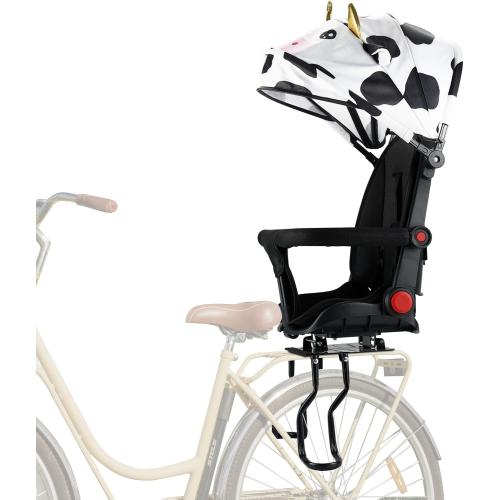 2025 New Rear Child Bike Seat,Rear Mounted Kids Bike Seats,Back Mount Child Seat with Back Rest Armrest Foot Pedals,Fits All Bicycle Rear Frames,Aged1-3 Years Old