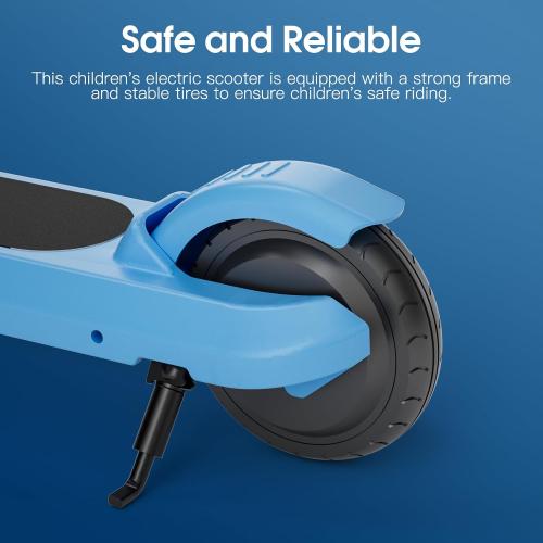 LINGTENG Electric Scooter for Kids Age 6-10, Kick-Start Boost Scooter with Adjustable Speed and Height, Flash Wheel & Deck Lights