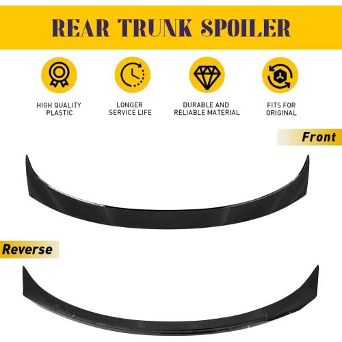 Rear Spoiler Wing for 2018-2024 Toyota Camry LE SE XLE XSE TRD Hybrid Trunk Lid Duckbill ABS Rear Trunk Spoiler Glossy Black