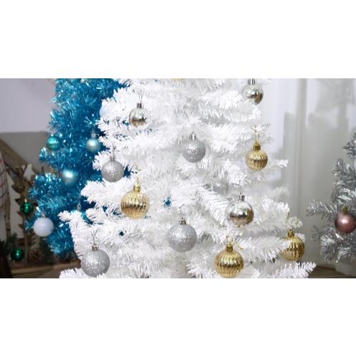 SUNSHINE DECOR Blue Christmas Tree with Light 3ft Artifical Full Christmas Tree with Ball & Star Ornaments 8 Lighting Modes for Holiday Decor