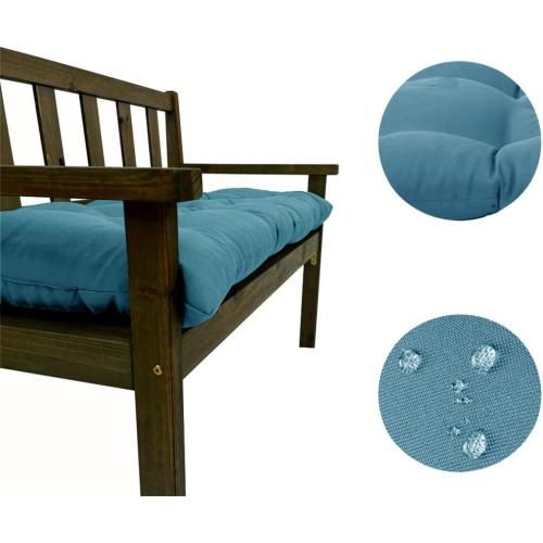 Srutirbo Indoor Outdoor Bench Cushion, Waterproof Swing Cushion Seat Chair Replacement Pads Pillow for Lounger Garden Furniture Patio Metal Wooden (Blue, 47 * 20inch)