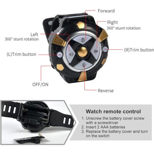 XIAOKEKE Rc Cars for Kids, Wall Climbing Watch Remote Control Car Toy Gifts for Kids Boys Girls, 360°Rotating Stunt Dual Mode Car Rechargeable, Head and Rear with Powerful LED Light