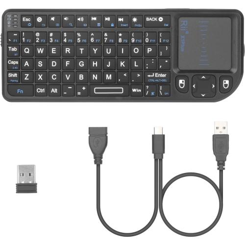 Rii Mini 2.4G Bluetooth Keyboard with Backlit and Touchpad for Smart TV,HTPC