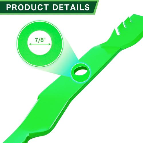 60 Inch Mower Blades Fit for John Deere 7-Iron Z950r z951r 1025r Z930m Z950m 950m 930m Z757 Z665 Lawn Mower Replaces OEM John Deere TCU15881 M128485 M131958 M144196 M163983