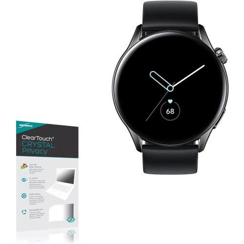 BoxWave Screen Protector Compatible with Tranya LS Smartwatch - ClearTouch Crystal Privacy (2-Pack), Privacy Screen Protector Flexible Film Clear