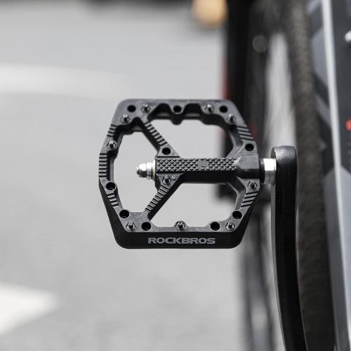 ROCKBROS Mountain Bike Pedals Flat MTB Pedals Nylon Fiber Bicycle Platform Pedals for Road Mountain BMX MTB Bikes