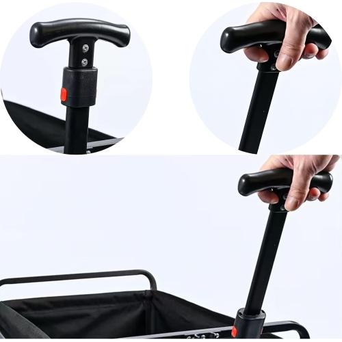 Trolley Handle for Camping Wagon/Beach Shopping Push Handle Replacement,Collapsible Cart Accessory,Attachment Spare Part Replacement Part for Camping Wagon Garden Shopping Cart