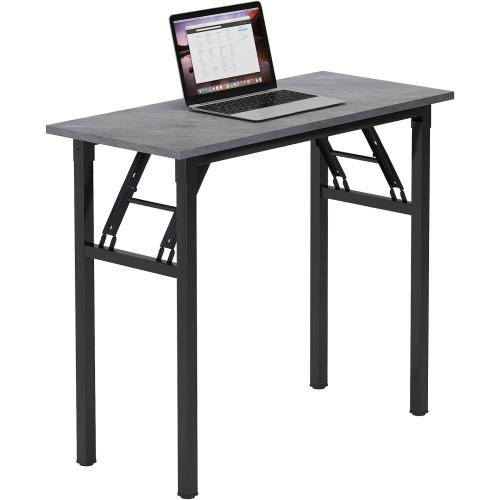Need Small Desk, 31.5 x 15.7 Inches No Assembly Foldable Writing Table,Sturdy and Heavy Duty Folding Computer Desks for Small Space/Home Office/Dormitory AC5LB(80 * 40)