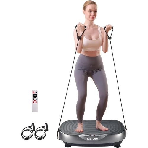 EILISON Glory Vibration Plate Exercise Machine - Lymphatic Drainage Whole Body Workout Vibration Platform 99 Adjustable Speeds Power Shaping Vibrating Plate, Weight Loss, 350 lbs