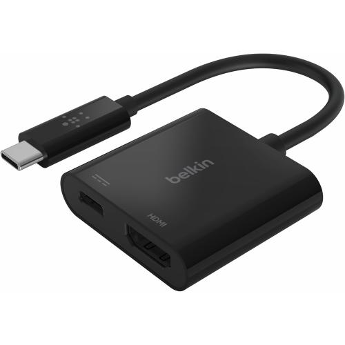Belkin USB C to HDMI Adapter   USBC Charging Port to Charge While You Display, Supports 4K UHD Video, Passthrough Power up to 60W for Connected Devices, Compatible with MacBook, iPad, Windows