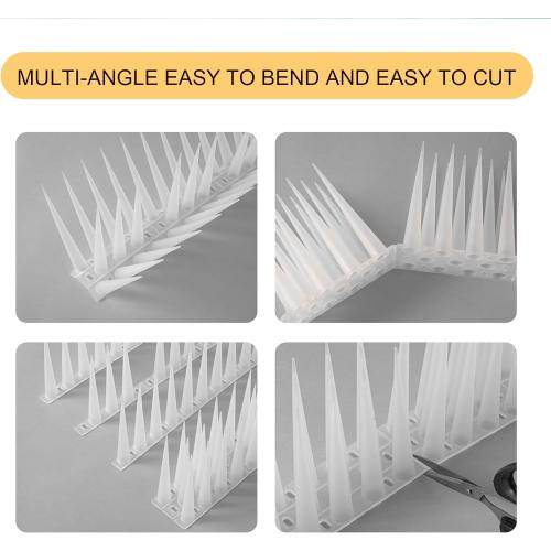 OFFO Bird Spikes Pigeon Outdoor Spikes for Cat Keep Birds Raccoon Woodpecker Away Covers 4 Feet(1.2m), Frosted White