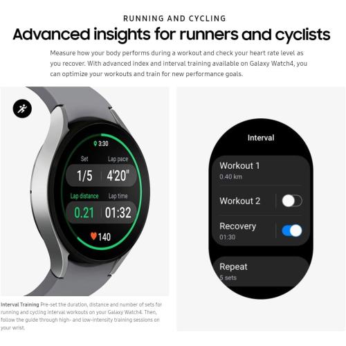 Samsung Electronics Galaxy Watch 4 Classic 46mm Smartwatch with ECG Monitor Tracker for Health Fitness Running Sleep Cycles GPS Fall Detection Bluetooth US Version, Silver (Renewed)