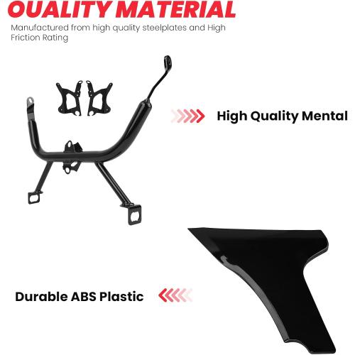 Side Panel Fairing Kit compatible with Harley Davidson CVO Road Glide FLTRXSE/FLTRXSTSE 2023-2025, Gloss Black Unpainted Spoilers Cover Support Bracket Kit,No-Drill