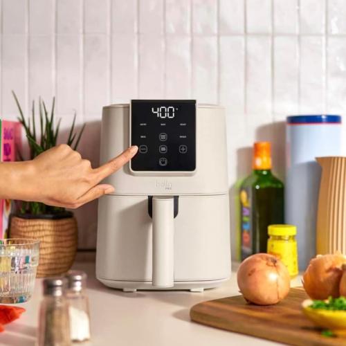 Bella PRO Touchscreen Air Fryer, 4-Quart, Slim Design, Oatmilk