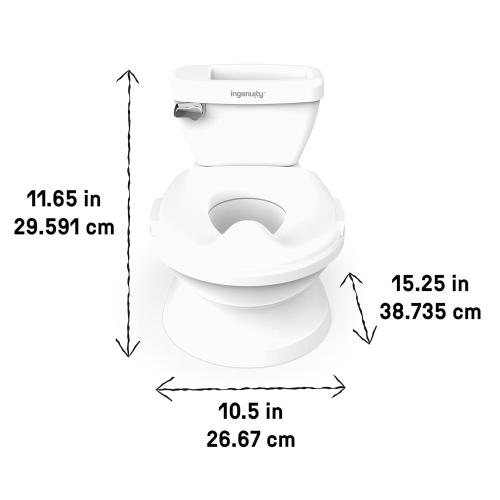 Summer Infant by Ingenuity My Size Potty Pro in White, Toddler Potty Training Toilet, Lifelike Flushing Sound, for Ages 18 Months , Up to 50 Pounds