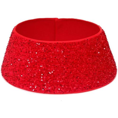 Beautiful Festival Tree Base Cover in Sequined Front for Christmas Decoration