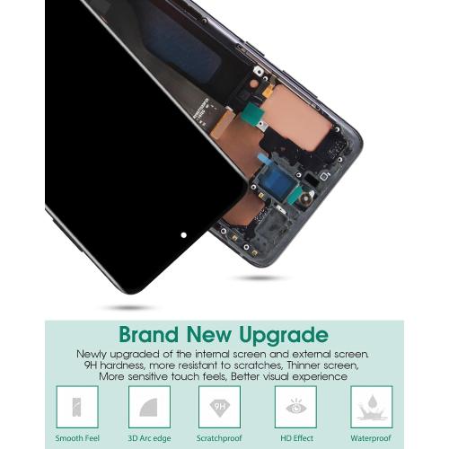 TFT for Samsung Galaxy S20 Plus 5G LCD Screen Replacement for Samsung S20  5G Display Digitizer for Galaxy SM-G985 SM-G986 SM-G986F SM-G986U Touch Screen Repair Kits(Black,with Frame)