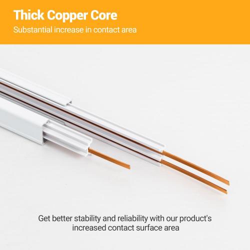 VANoopee 26FT H Track Lighting Rails with Floating Canopy Connector, White | H Type Track Lighting Kit | End Caps, Live End Feeds, I T & L Connectors Included | H Style Track System Compatible