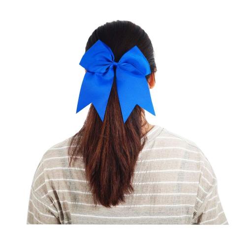 15PCS 8 Large Cheer Hair Bows Ponytail Holder Elastic Band for Cheerleading Girls