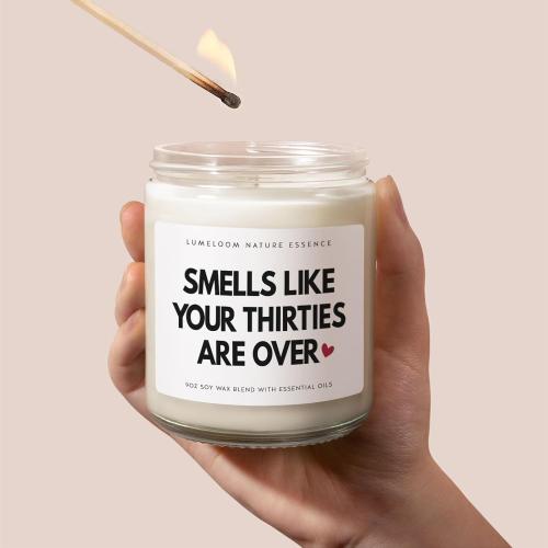 Funny 40th Birthday Gifts Women Unique, 9oz Lavender Scented Soy Wax Candle, 1985, 40th Birthday Decorations for Women, Men, Wife, Her, Him, Sister, Daughter, Cool Gifts