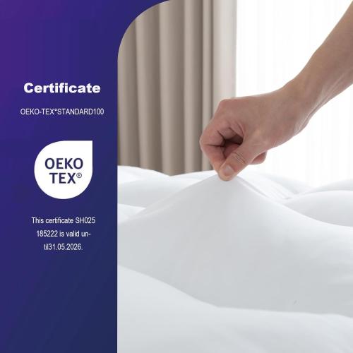 Memory Foam Mattress Topper Queen, 1700 GSM Gel Foam for Back Pain Relief | 1700 GSM CertiPUR-US Gel Memory Foam Mattress Topper for Back Pain & Pressure Relief, Plush Support, 2-3 Inch Thick