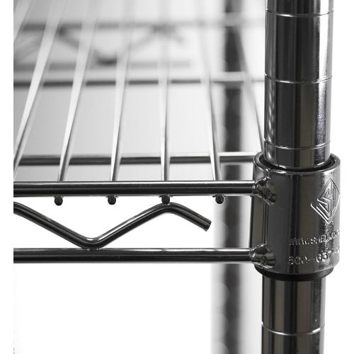 Shelving Inc. 12 d x 24 w Chrome Wire Shelving with 2 Tier Shelves, Weight Capacity 800lbs Per Shelf