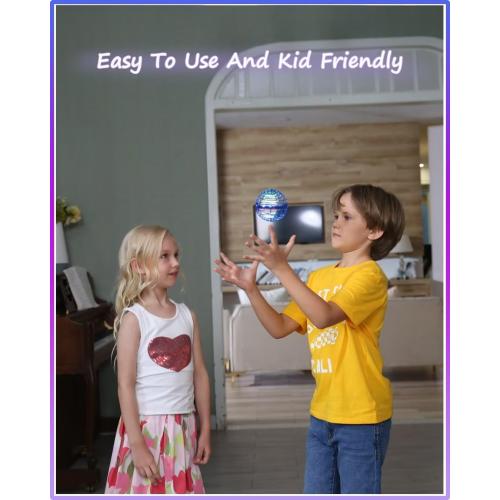 2 Pcs Flying Orb Ball Toys(Blue Red) Soaring Hover Spinner Hand Controlled Mini Drone for Kids Adults Outdoor Indoor