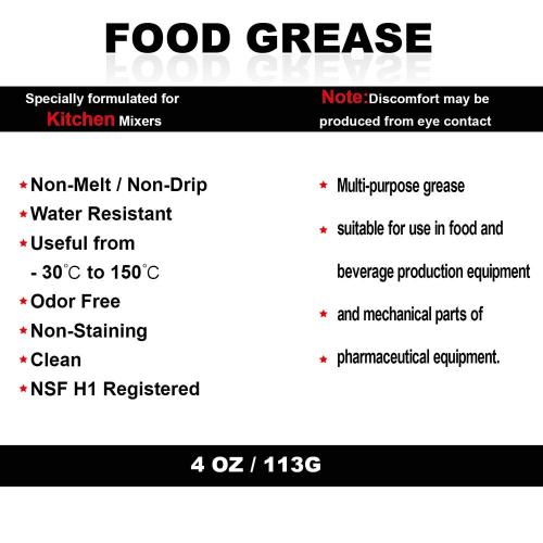 4 oz Food Grade Grease for kitchenaid Stand Mixer, Universally - Compatible with Kitchen Stand Mixer - Maintain The Performance of Your Machine and Extend Service Life, with 9709511 4162324 Gasket
