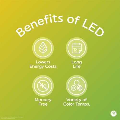 GE LED  Color Changing LED Light Bulbs with Remote, No App or Wi-Fi Required, A19 Bulbs, CA Compliant (2 Pack)
