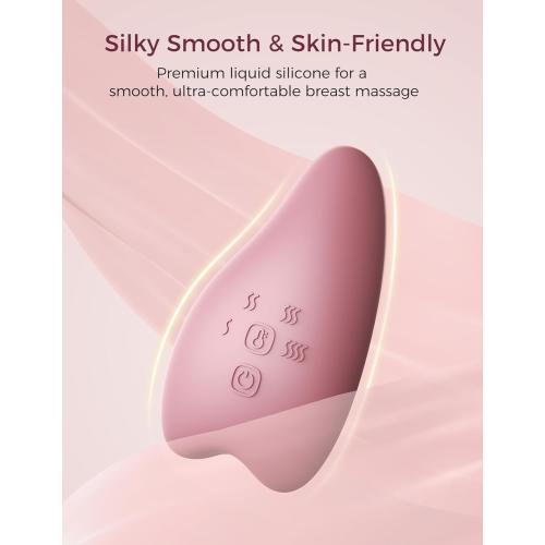 Momcozy Warming Lactation Massager Pro, 8 Vibration Modes & 4 Heating Levels, Longer-Lasting & 100s Rapid Warming Breast Massager, Quick Charging, Improves Milk Flow & Relieves Breast Engorgement