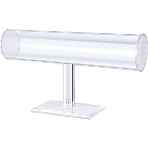 Maitys Hovering Acrylic Bracelet Jewelry Display Stand Holder Acrylic T Bar Necklace Display Stand Jewelry Holder Organizer(Clear)