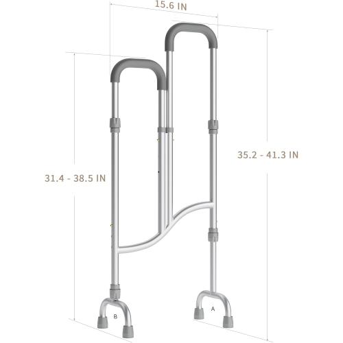 Stairs Climbing Assist Cane Senior Walker for Climbing Stairs, 2-in-1 Adjustable Height Walker Cane for Elderly Use on Both Flat Surfaces and Stairs, Standard Walker Climbing Cane