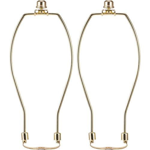Lamp Harp 9 Inch, Polished Brass, Pack 2, Light Duty