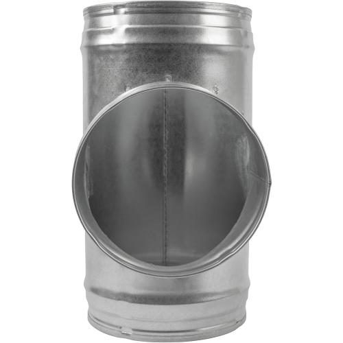 6 Inch to 90° Degree 6'' Inch Duct Connector - Metal Ducting Splitter for Round Ducts - Galvanized Steel 3 Way T-Joint, Adapter Flange - Home, Industrial HVAC Exhaust Ventilation Fitting