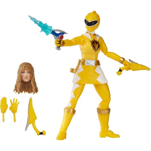 Power Rangers Lightning Collection Dino Thunder Yellow Ranger 6-Inch Premium Collectible Action Figure Toy with Accessories, Ages 4 and Up
