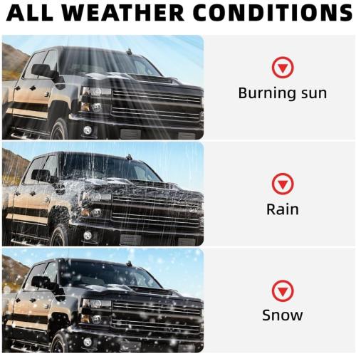 in-Channel Window Visors Rain Guards for Chevy Silverado/GMC Sierra 1500 2019-2025 Crew Cab, Window Deflectors Vent Visors for 2019-2025 Silverado 1500 Crew Cab, 4 Full-Size Doors