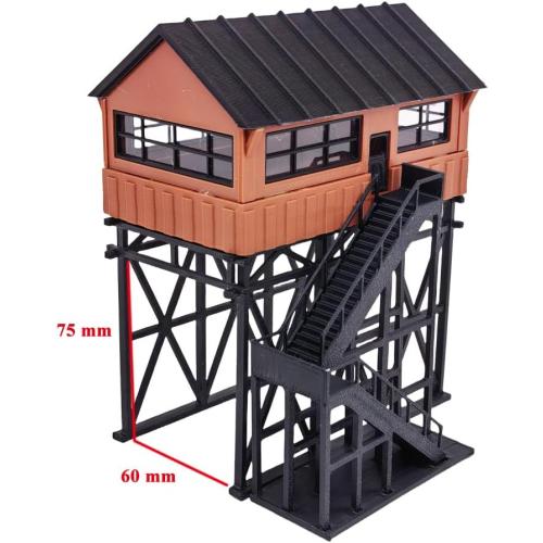 Outland Models Miniatures Station Overhead Signal Box/Tower 1:87 HO Scale