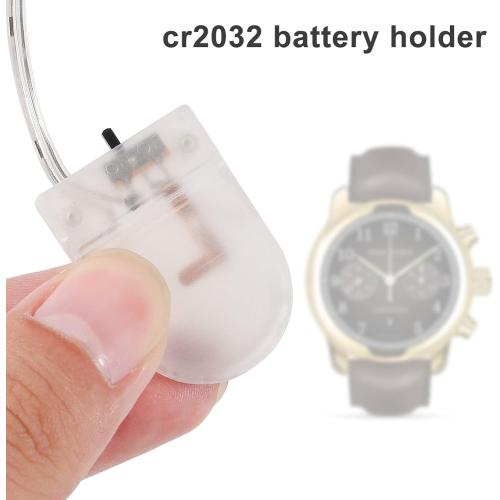 Alinan 5pcs Button Battery Holder Coin Cell Battery Holder with Switch CR2032 1 X 3V Battery Holder Battery Storage Boxes Cover with Wires On ON-Off Switch Socket Container (Clear)