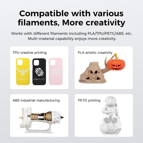Creality K1/K1 Max/K1C/K1 SE Extruder, Official Upgraded K1 Extrusion Kit Direct Drive Extruder Dual Gear Smooth Feeding High Speed Printing Extruder for K1 SE/Ender 3 V3 Plus 3D Printer