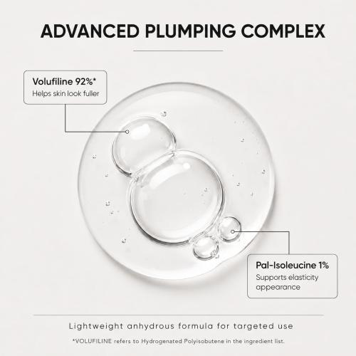 Volufiline 92%   Pal-Isoleucine 1% Serum, Face Plumping Serum for Eye Area, Cheeks & Smile Lines, Helps Skin Look Smoother & Firmer, Lightweight Fast Absorbing Formula, 60ml