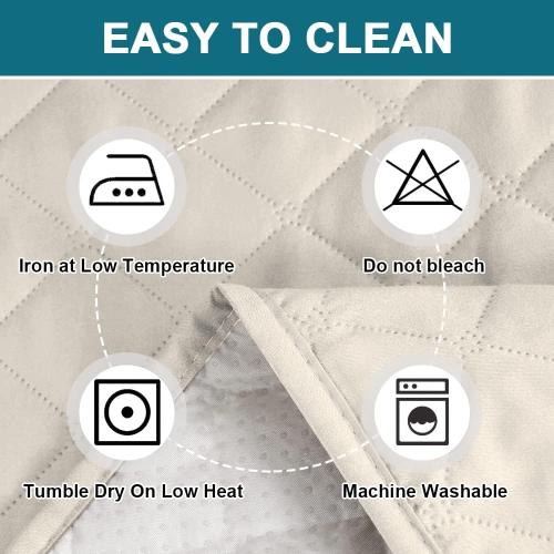 Turquoize 100% Waterproof Sofa Covers Couch Cover Sofa Cover for Dogs Couch Protector Triple Non-Slip Sofa Slipcover for 3 Cushion Couch Furniture Protector for Pets, Kids,Dog (Sofa 70, Ivory)