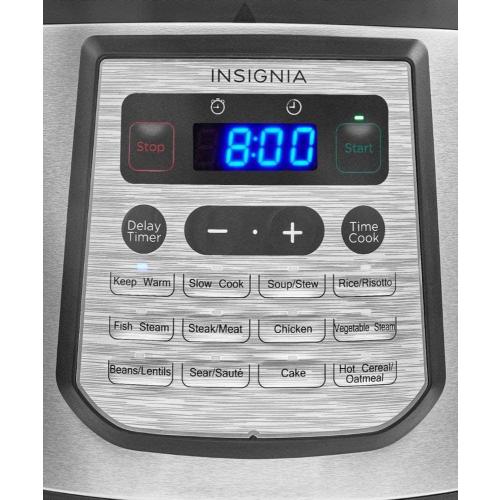 Insignia- 8-Quart Multi-Function Pressure Cooker - Stainless Steel