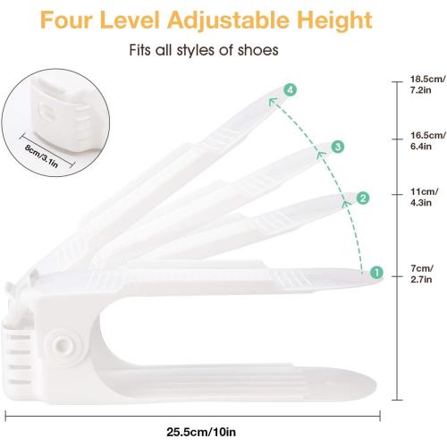 Neprock Shoes Organizer for Closet, Shoe Rack Organizador De Zapatos for Closet Organization, Shoe Slots Organizer Shoe Storage Shoe Holder Space Saver for Entryway(36-Pack)(White)