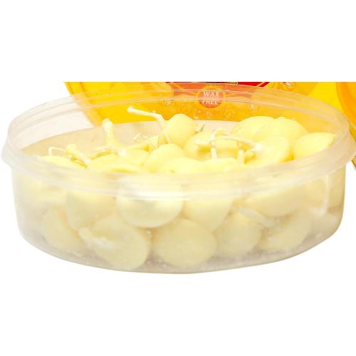 TOTA Wax Free Pure Cow Ghee Diya Cotton Wicks - Yellow| Pack of 2| 90 Ghee Batti