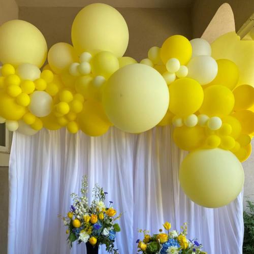 130pcs Yellow Balloons Different Sizes 18 12 10 5 Party Latex Balloons for Boys Girls Birthday Baby Shower Gender Reveal Wedding Sunflower Party Decorations