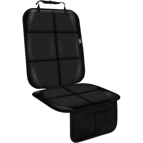 Black 1 PCS Car Seat Protector, Non-Slip Rubber Padded Backing Seat Protector for Child Seats, Waterproof Thickest Padding Car Seat Protector Under Baby Seat - No Imprint