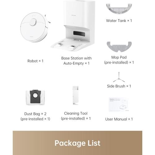 DREAME D10 Plus Gen 2 Robot Vacuum and Mop with Self Emptying Base for 90 Days of Cleaning, 6000 Pa Suction and LiDAR Navigation, Obstacle Avoidance, Wi-Fi Connected